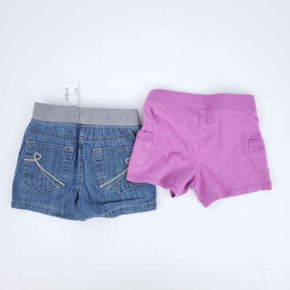 NEW Girls Shorts Blue Jean & Purple Size 4P, 4T Children's Place & Jumping Beans - Picture 2 of 2